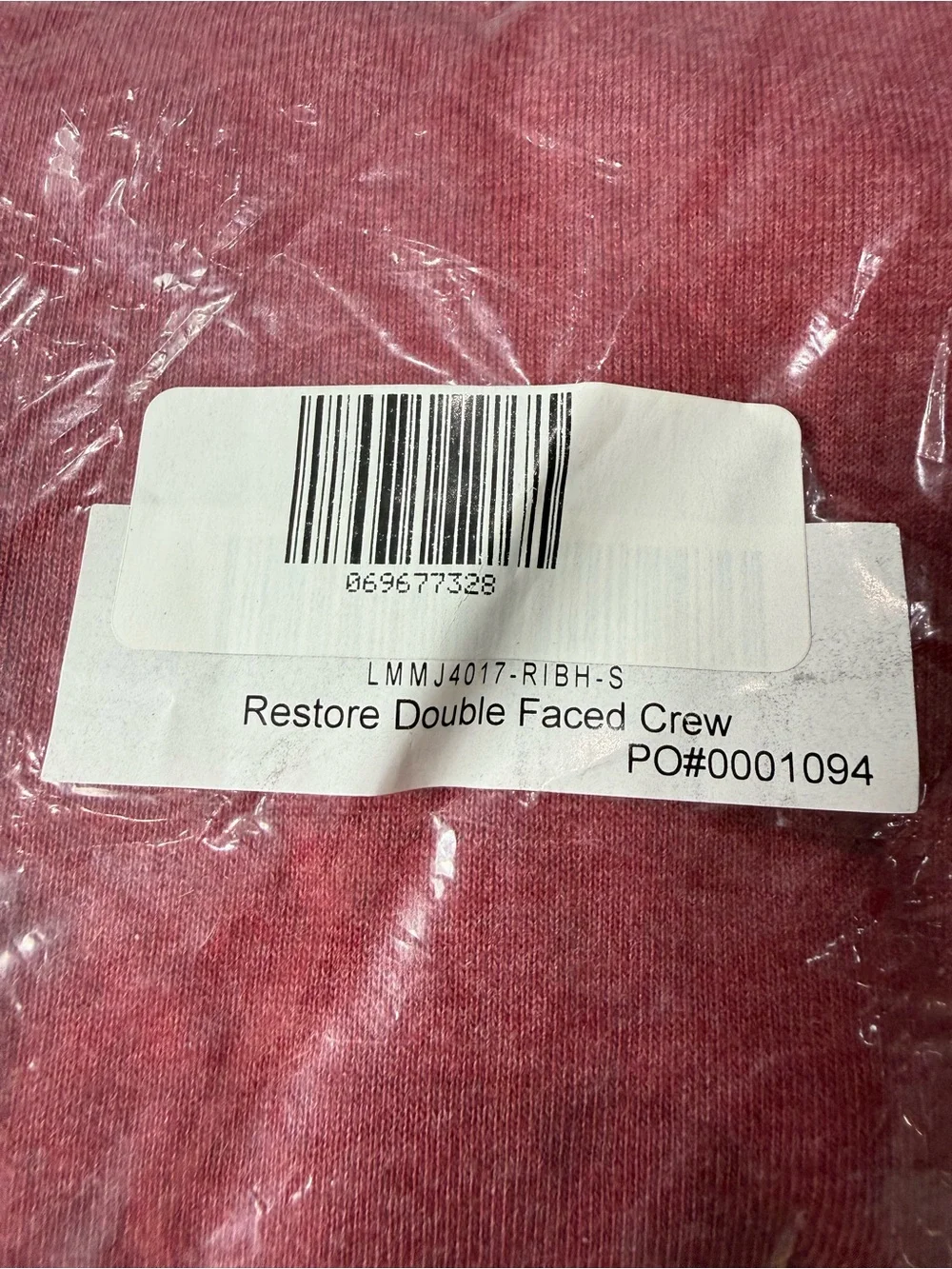 Lunya Lahgo Restore Double Faced Crew Sweatshirt Red Heather Small NWT Soft NEW - Picture 5 of 7